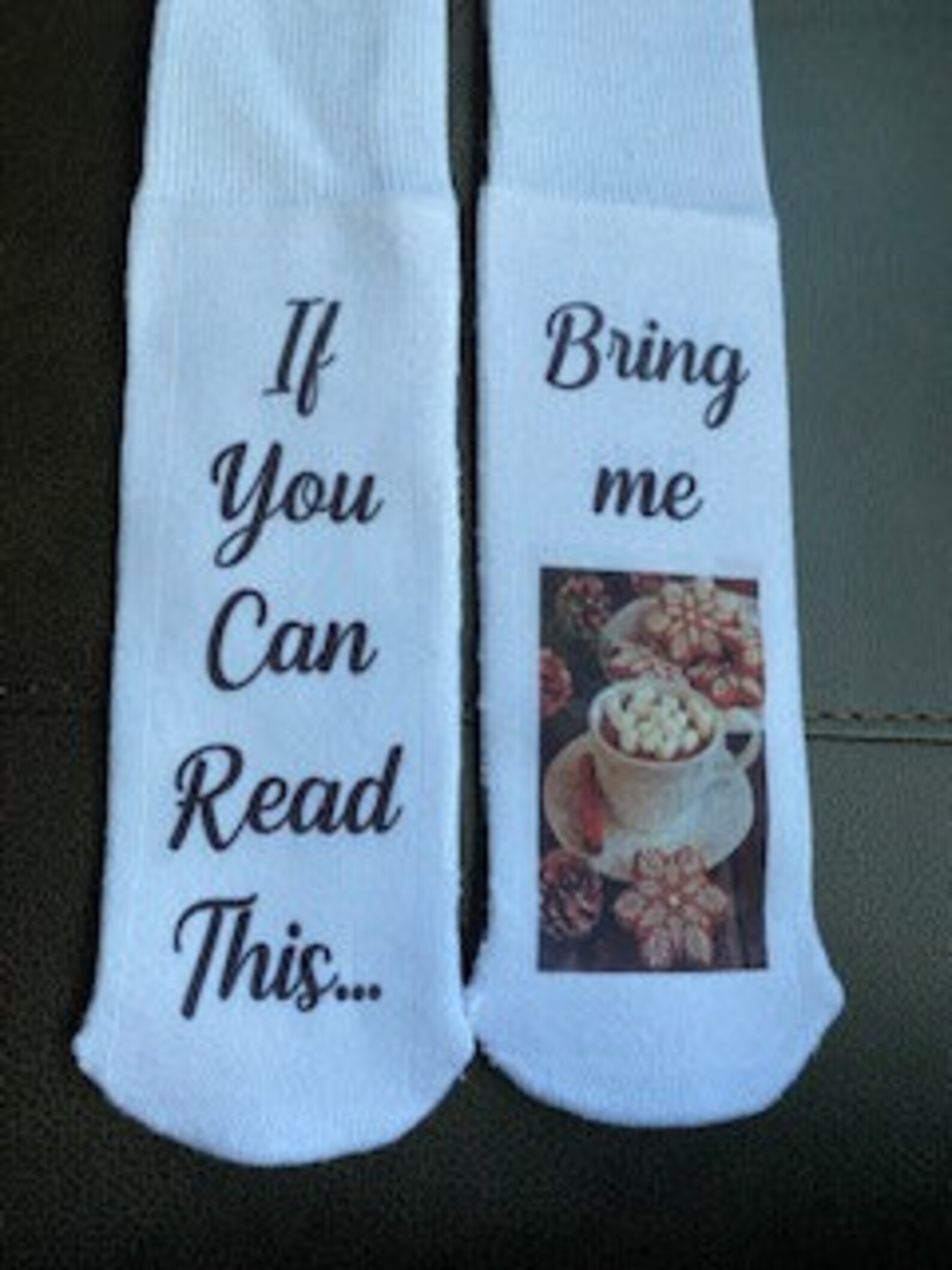 Hot Cocoa Socks Etsy