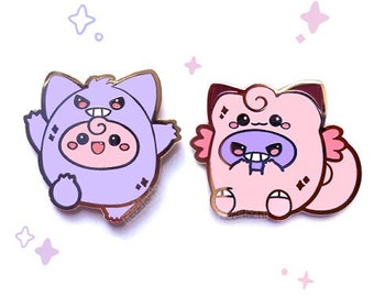 Gengar and Clefable Enamel Pins