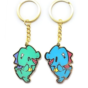 Totodile Shiny Double-sided Enamel Keychain Charm