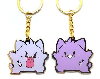 Gengar Shiny Double-sided Enamel Keychain Charm