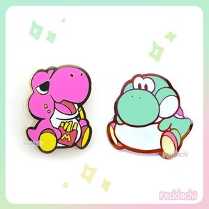 Yoshi Enamel Pins: Beeg Yoshi and Baby Yoshi