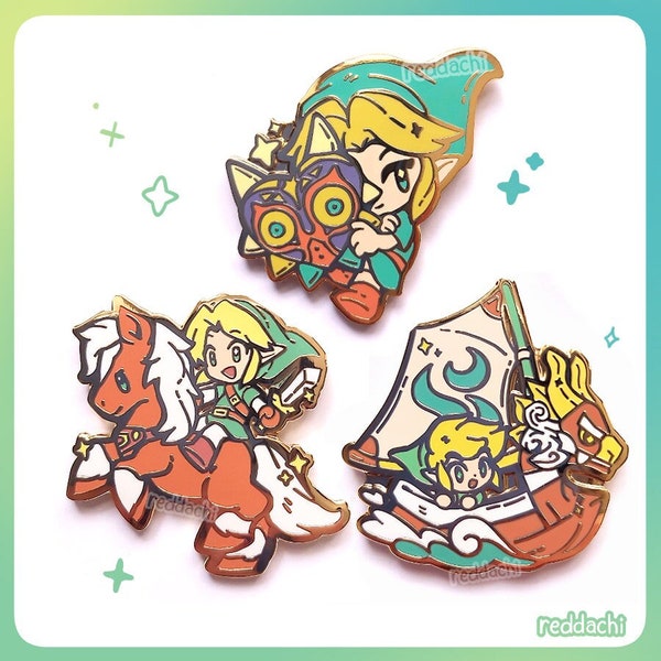 LOZ Enamel Pins | Majora's Mask, Link and Epona, Wind Waker Link