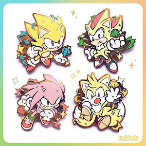 Super Hedgehog Pins Vol. 6: Super Tails, Super Knuckles, Super Shadow, etc.