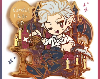 Astarion XL 2.7" Enamel Pin | BG3 Astarion on Throne