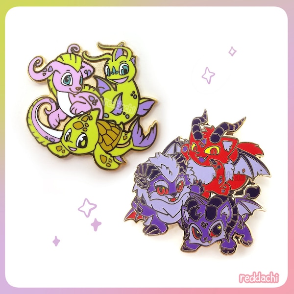 FINAL CHANCE! Neo Virtual Pets Enamel Pins