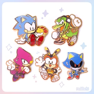 Hedgehog Pins Vol. 3: Vector, Espio, Charmy, Metal Hedgehog, etc.