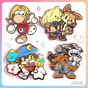 NEU! Raymon, Sam&Max | Nostalgische Videospiel Charaktere Emaille Pins | Raymon, Jak und Dax, Klona, Sam und Max