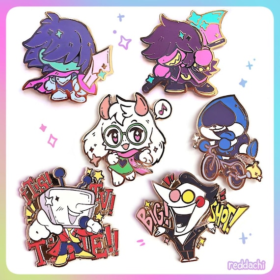 NEW! Spamton, Tenna | Deltarune Enamel Pins | Kris, Ralsei, Susie, Lancer, Spamton, Tenna