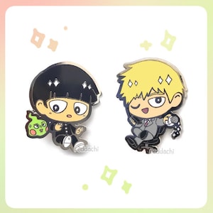 ¡LIMITADO! Pines de esmalte Mob & Reigen