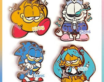 Fat Orange Cat Enamel Pins