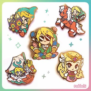 Emaille pinnen LOZ | Majora's Mask, Link en Epona, link met roepies, Wind Waker Link, Zelda (Wind Waker)