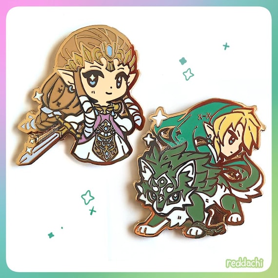 LOZ Enamel Pins | Wolf Link, Zelda (Twilight Princess)