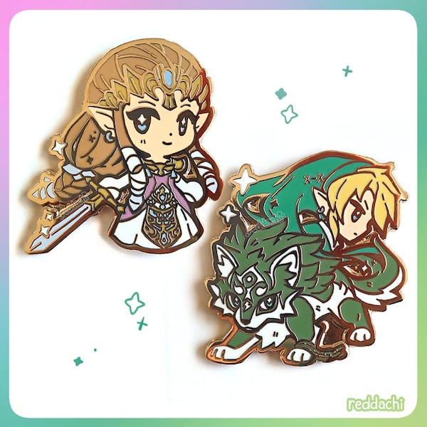 LOZ Enamel Pins | Wolf Link, Zelda (Twilight Princess)
