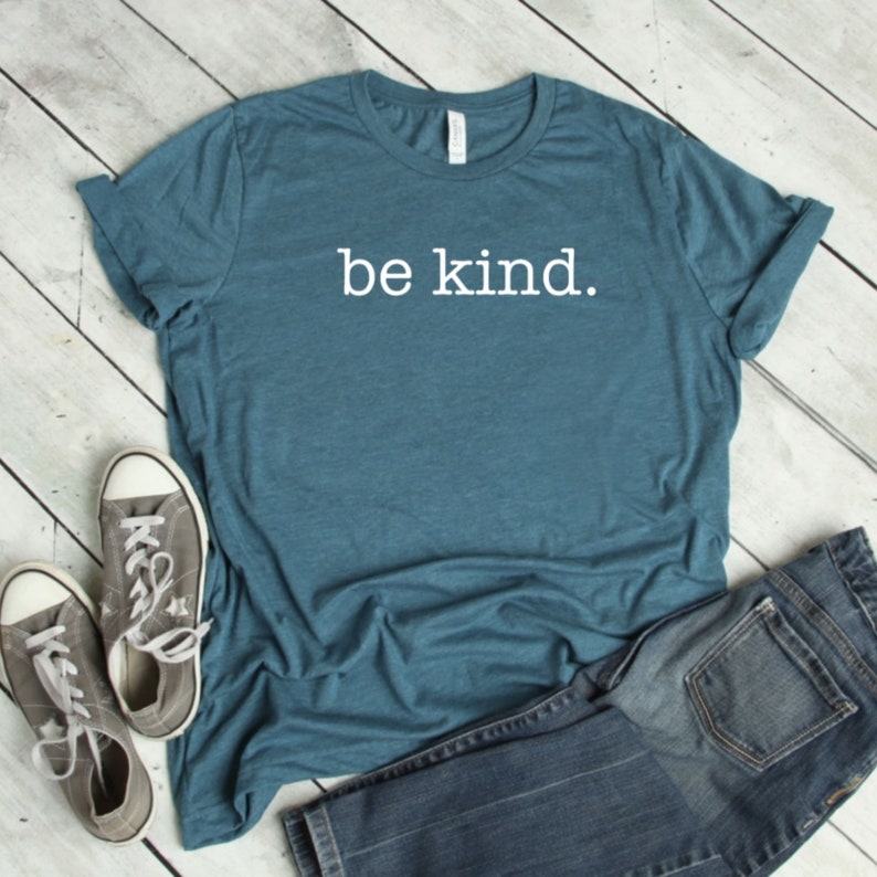 Be Kind. Typewriter Be Kind T Shirt Inspirational Shirt | Etsy