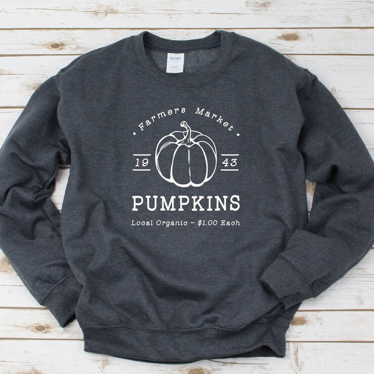 Farmers Market Pumpkins Crewneck Sweatshirt - Fall Crewneck - Fall Sweatshirts -  Cute Fall Shirts - Fall - Fall T-Shirts - Fall Sweatshirts