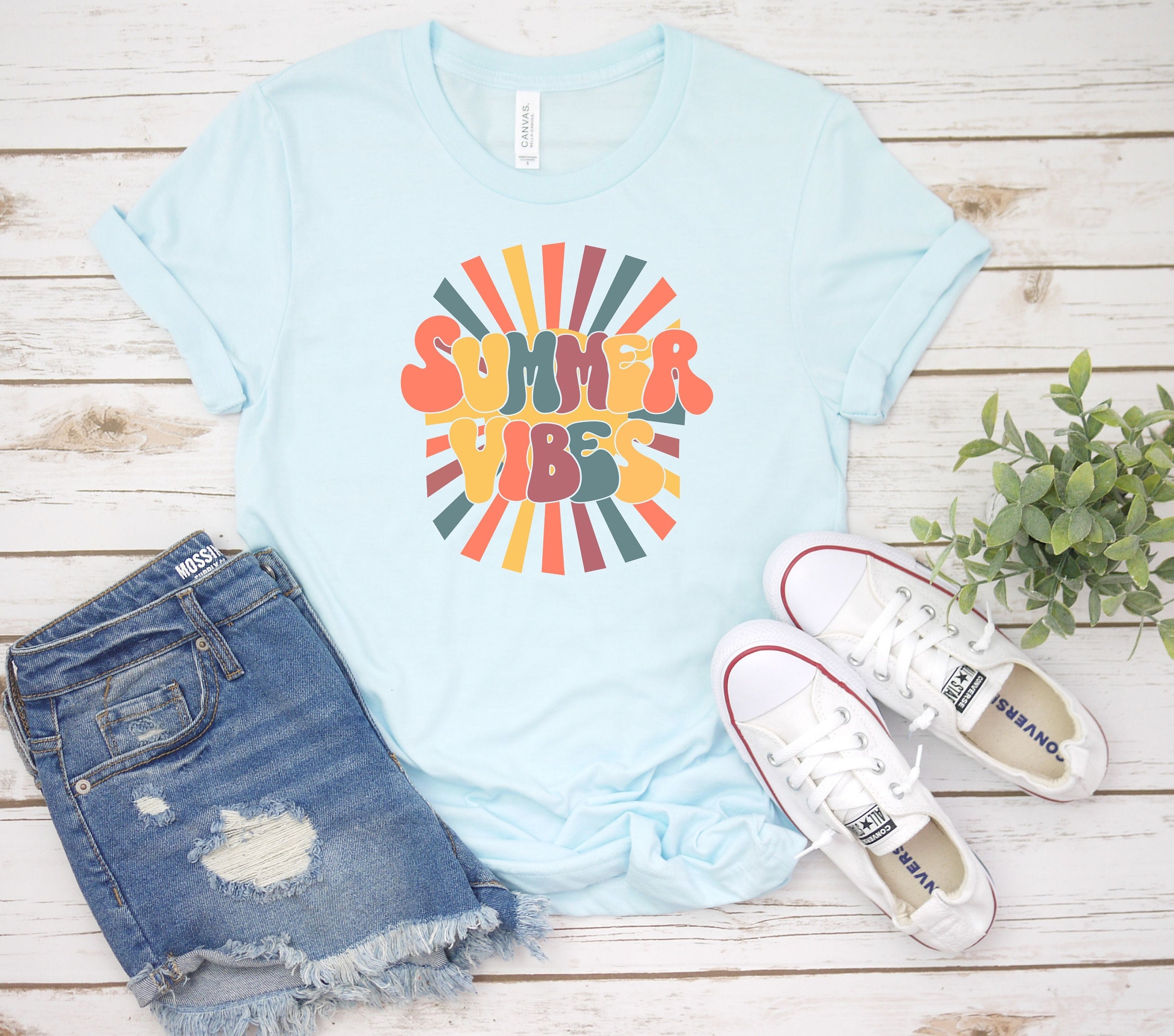 Summer Vibes Shirts Summer Shirt Boho Shirts Summer Tees - Etsy