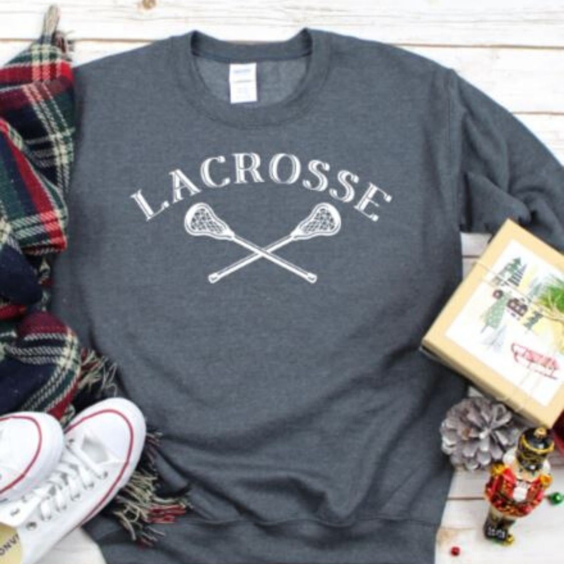 Lacrosse Sweatshirt Lax Sweatshirt Lacrosse Player Gift Etsy
