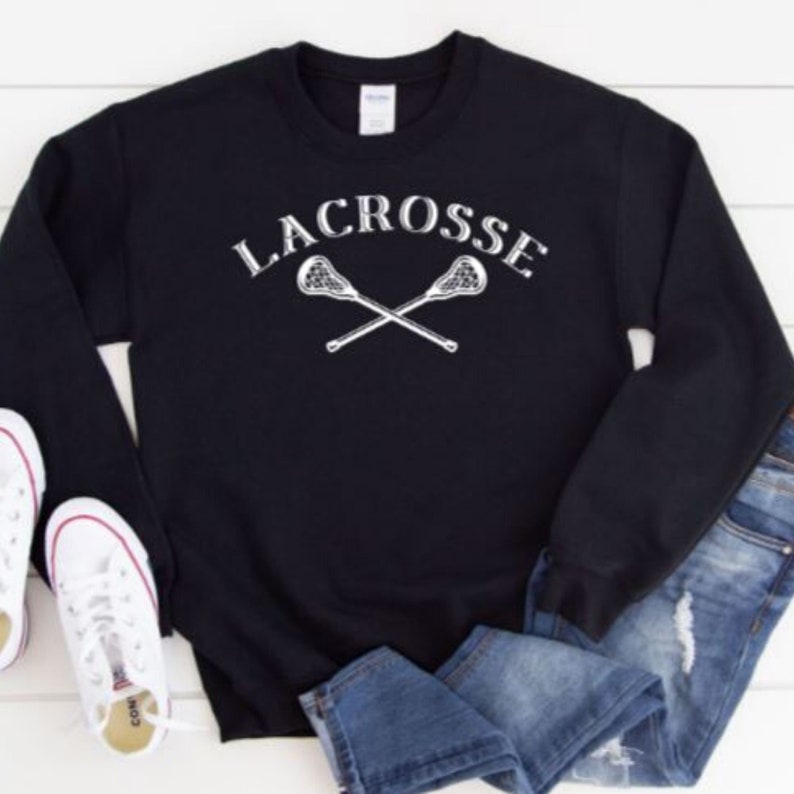 Lacrosse Sweatshirt Lax Sweatshirt Lacrosse Player Gift Etsy