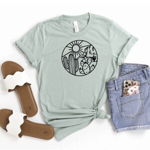 Desert Shirt, Cactus Plants, T-shirt for Women, Cactus Shirt, Desert ...