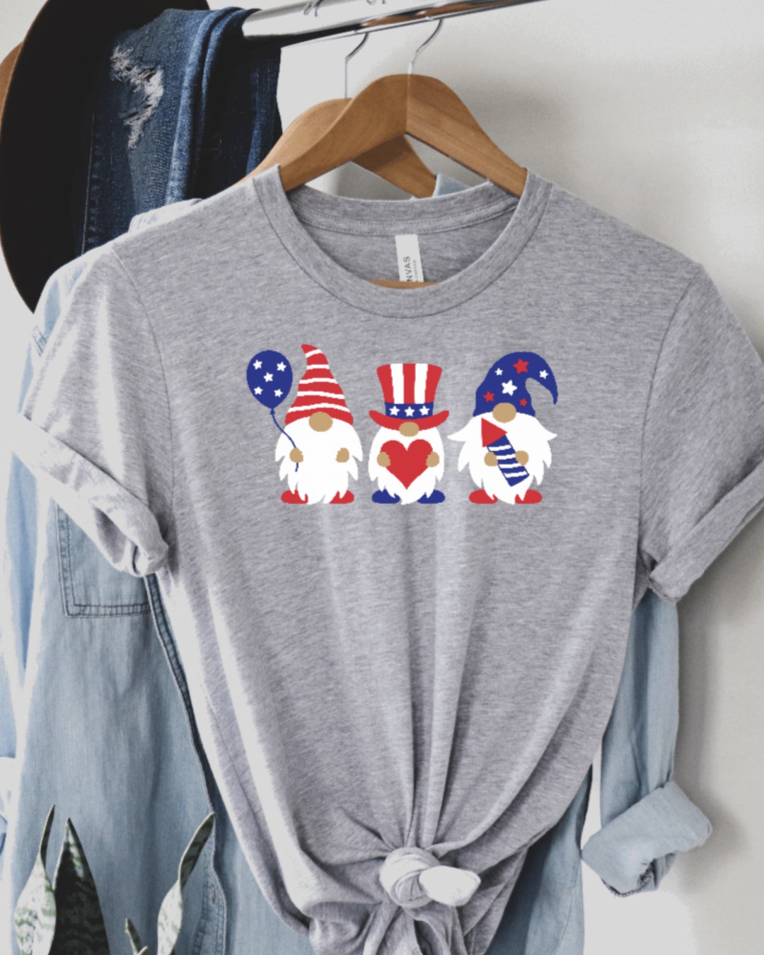 Patriotic Gnomes 4th of July Freedom Shirt American Gnome - Etsy