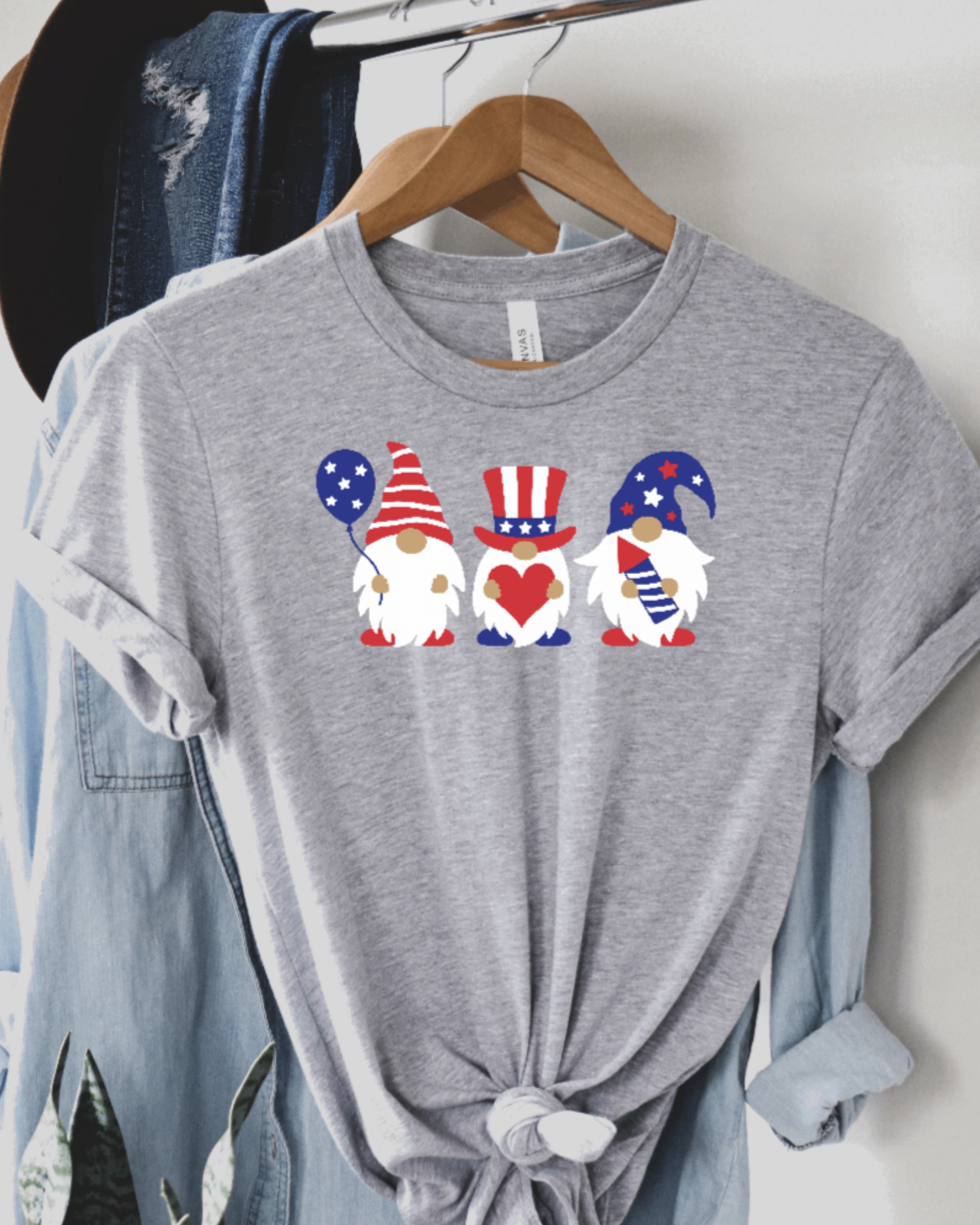 USA Gnome Shirt America Shirts Gnome Shirt Fourth of July Shirts Independence Day Shirt 4th of July T-Shirt