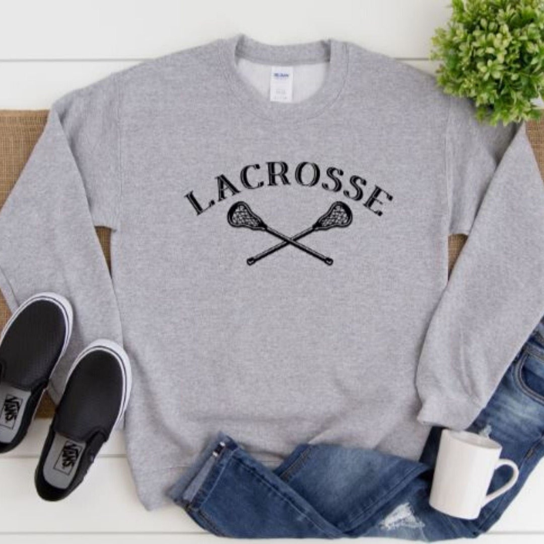 Lacrosse Sweatshirt Lax Sweatshirt Lacrosse Player Gift Etsy
