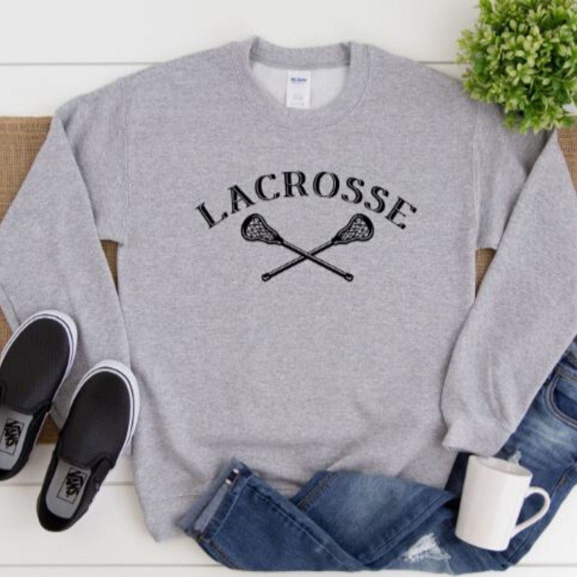 Lacrosse Sweatshirt Lax Sweatshirt Lacrosse Player Gift Etsy
