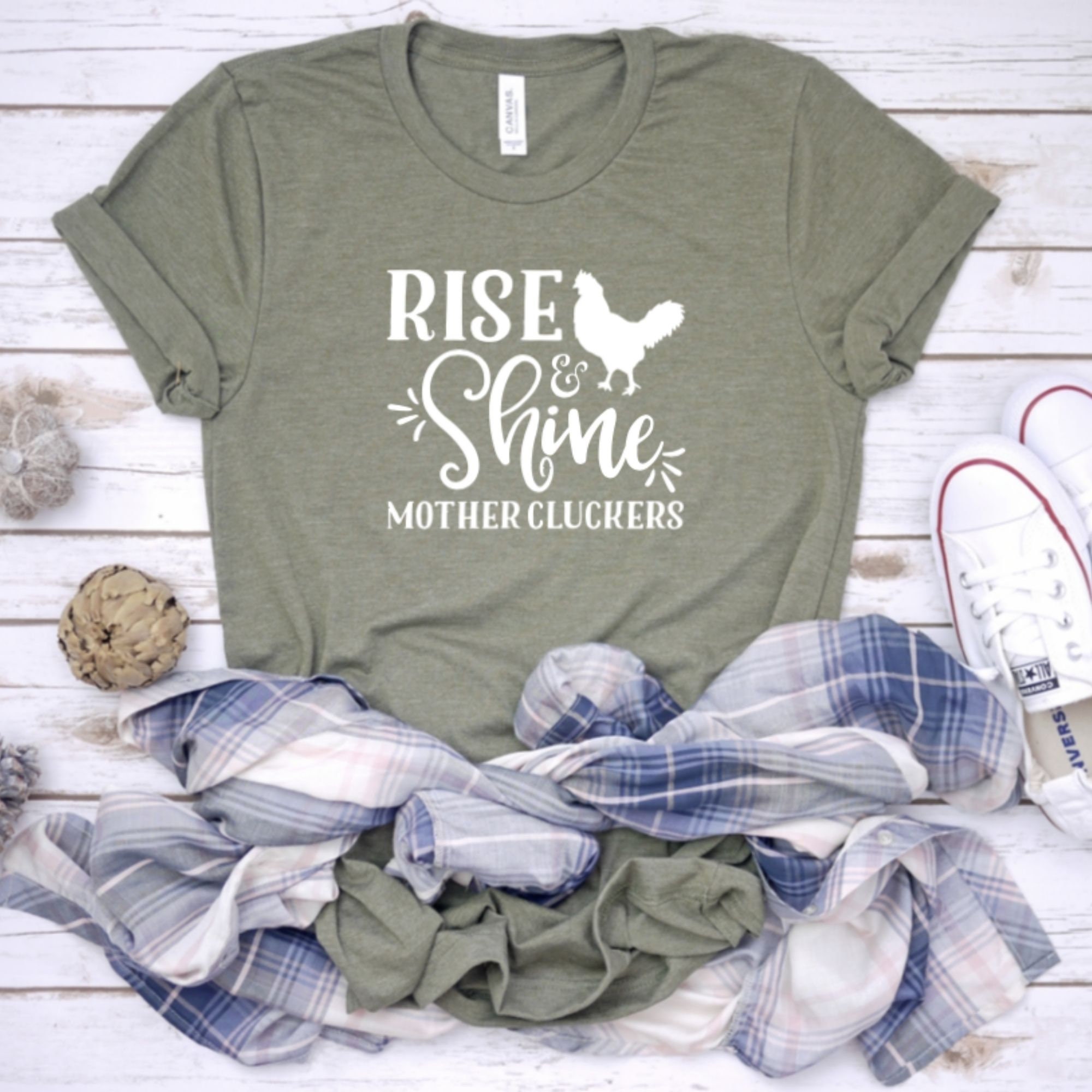 Rise and Shine Mother Cluckers Shirt Chicken Shirt Farmer - Etsy