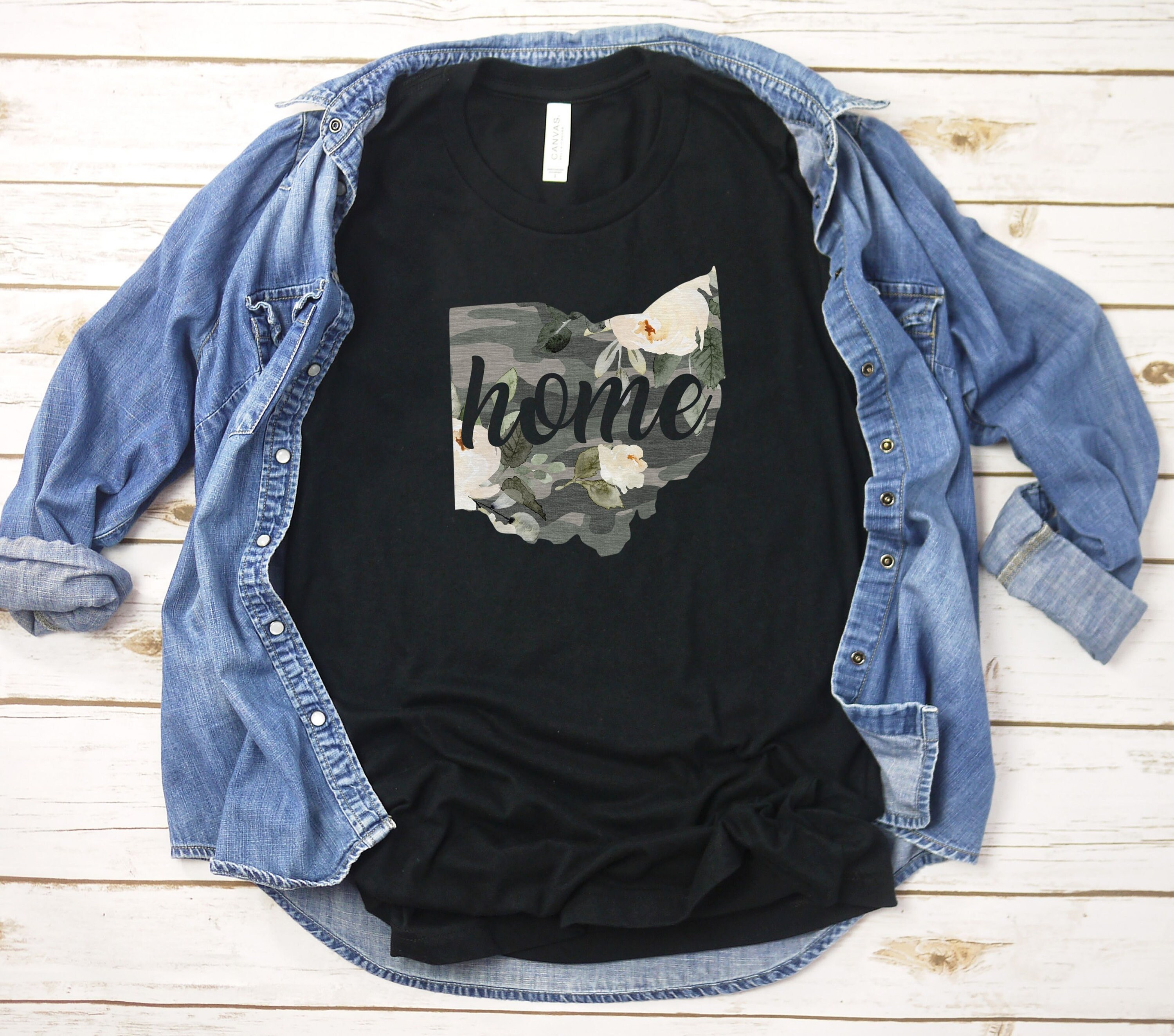 Ohio Floral Shirt Camo Ohio Shirt Ohio 
