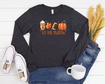 Tis The Season Long Sleeve Shirt: Pumpkin Spice, Football, Fall