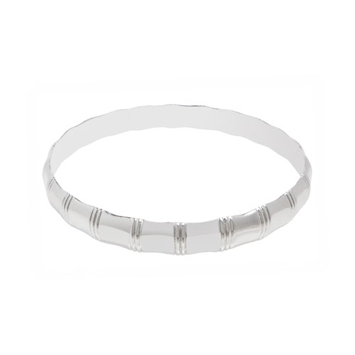 Silver Bamboo Bangle 10MM Thickness