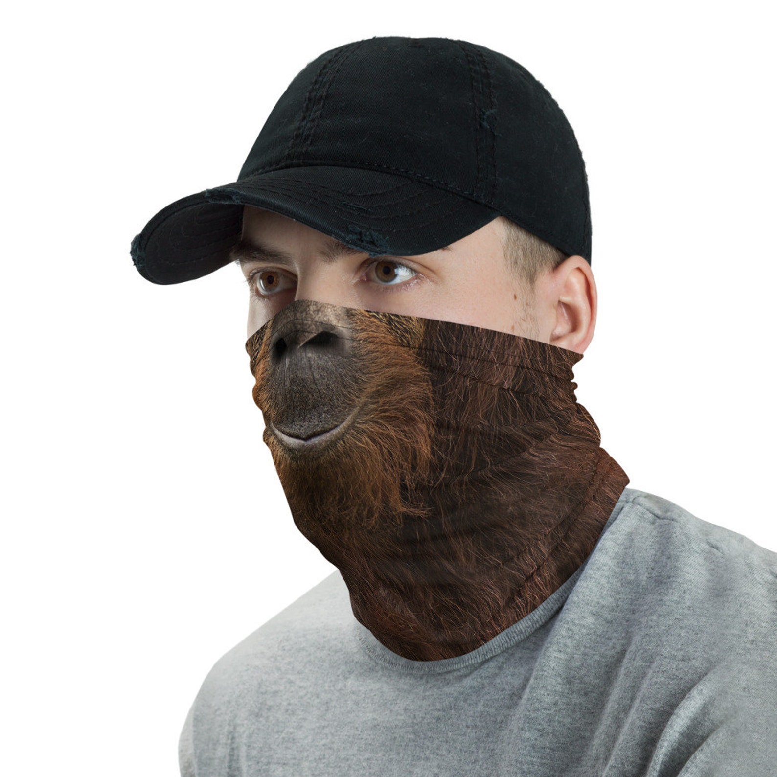 Bigfoot Face Mask Bigfoot Gift Idea Funny Face Mask Etsy