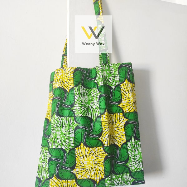 Tote Bag Coton Motif Toupie Verte