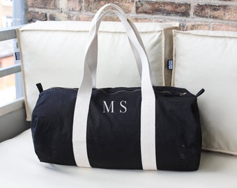 personalisierter Weekender /Reisetasche mit Initialen Namen schwarz Shopper