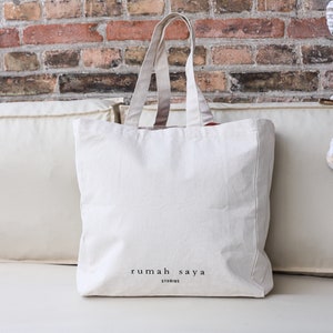 rumah saya Shopper Carrying Bag Shopping bag made of 100% cotton Fairtrade