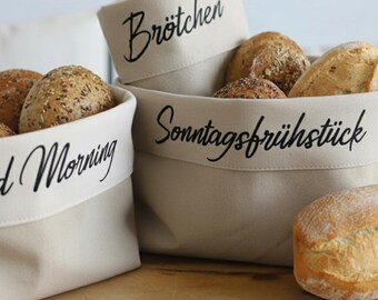 Broodmand / opbergmand / broodmand van stof, aanpasbaar, katoen, thuis, cadeau voor een housewarming, zondagsontbijt