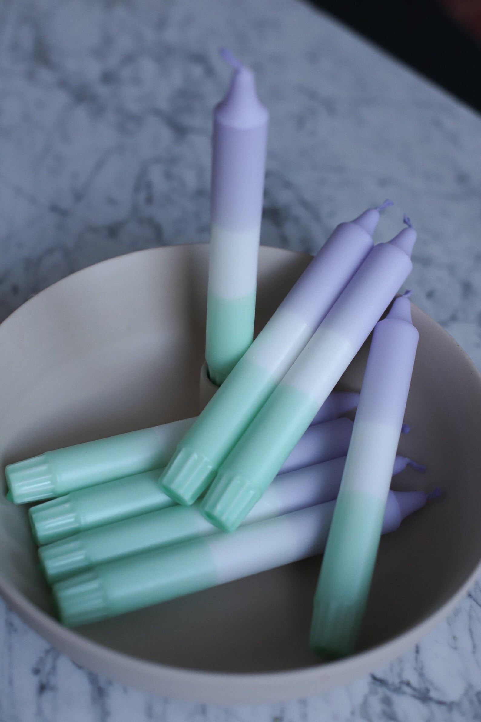 4 pieces vegan DIP DYE candle candles stick candles Etsy