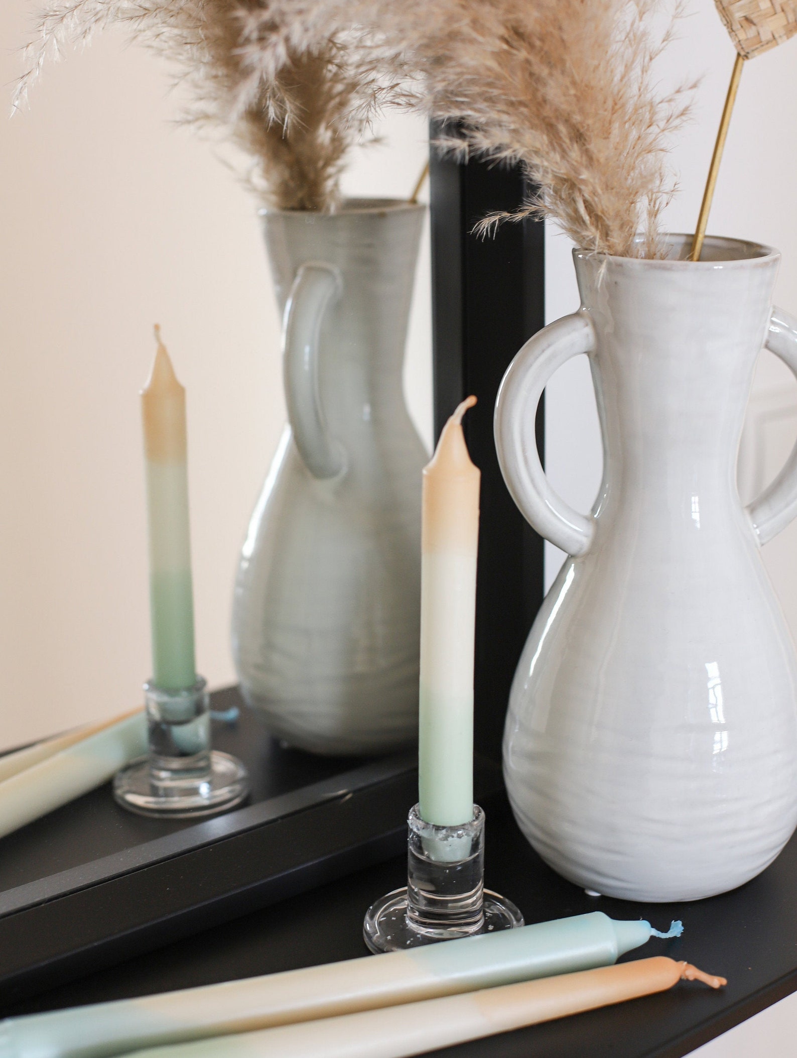 4er Set DIY dye DIP Kerzen 21 cm Stabkerzen handgemacht Etsy