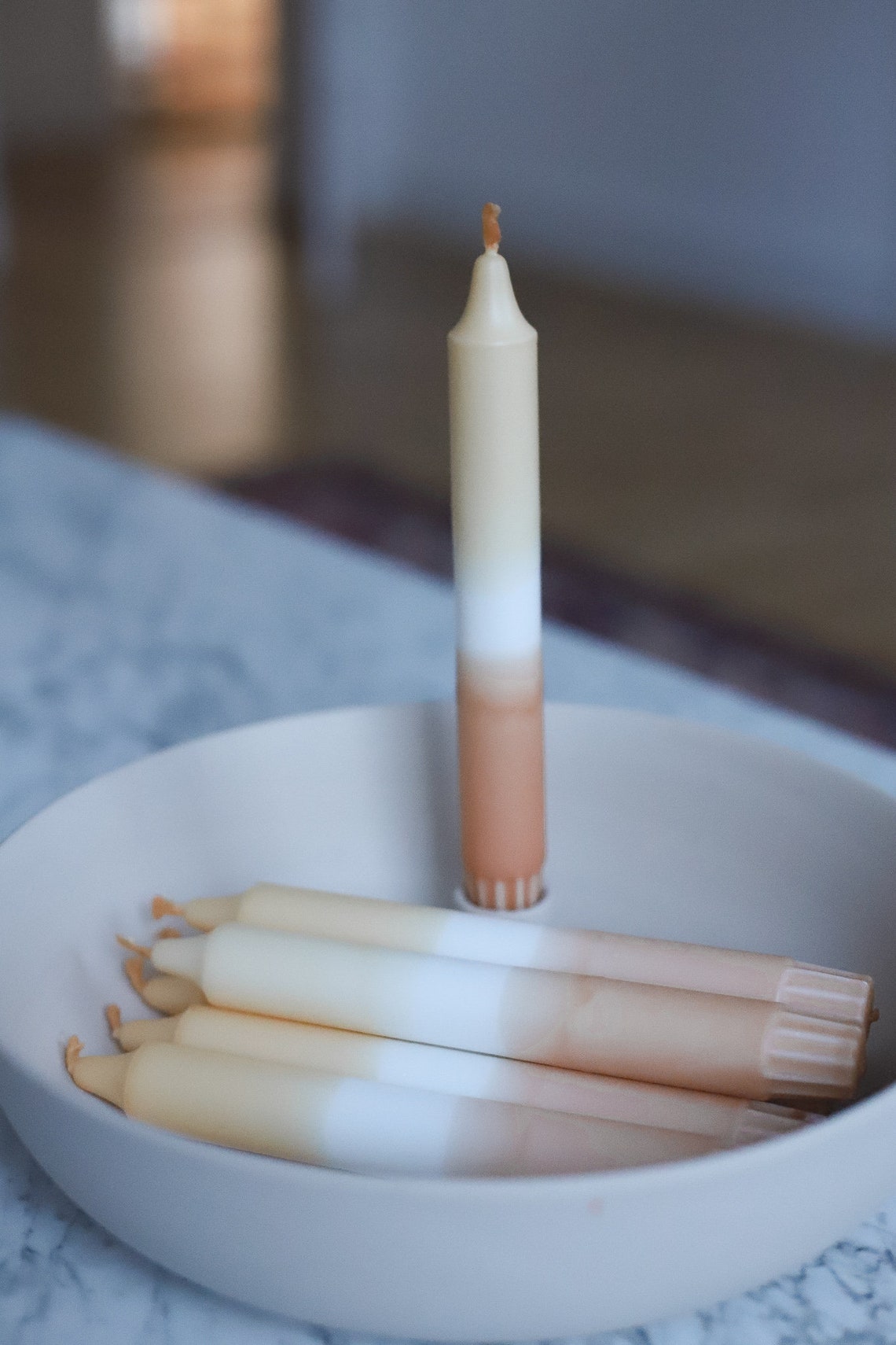 4 pieces vegan stearin DIP DYE candles pastel candle stick Etsy
