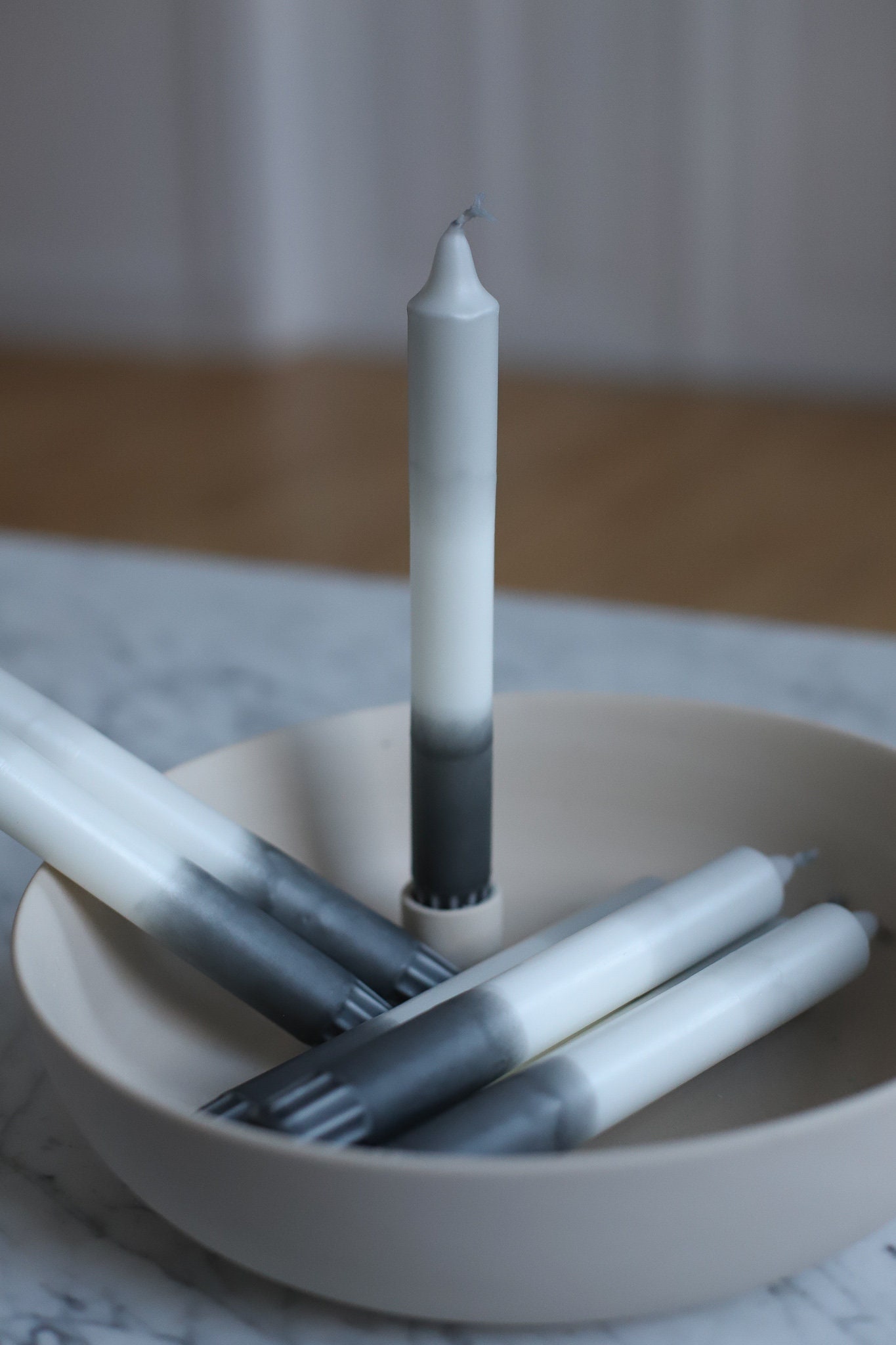 4 piece stick candles vegan dip dye candles candle black grey Etsy