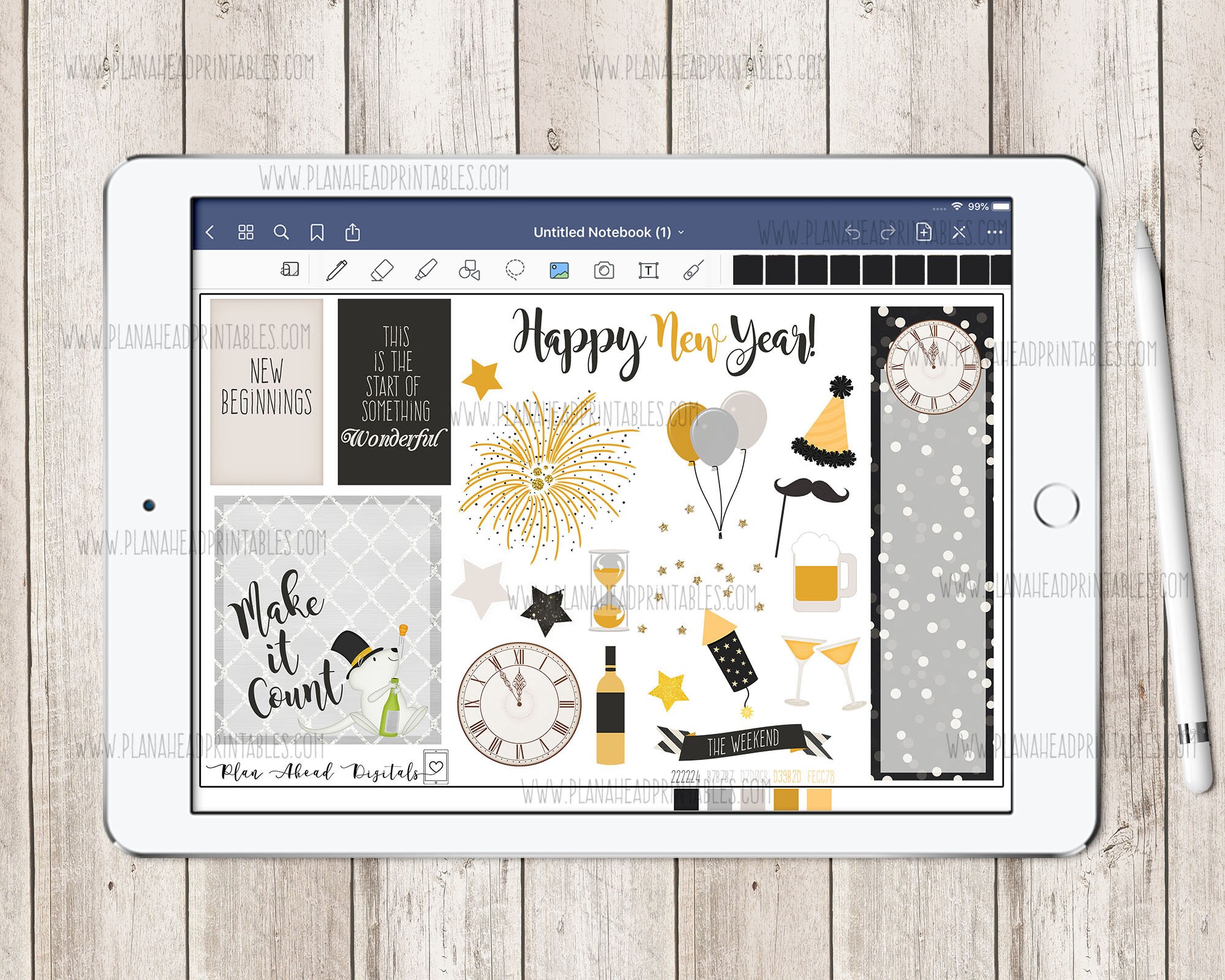 Digital Planner Stickers for iPad and PowerPoint - Life is Messy &  Brilliant's Shop