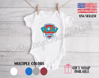 paw patrol baby onesie