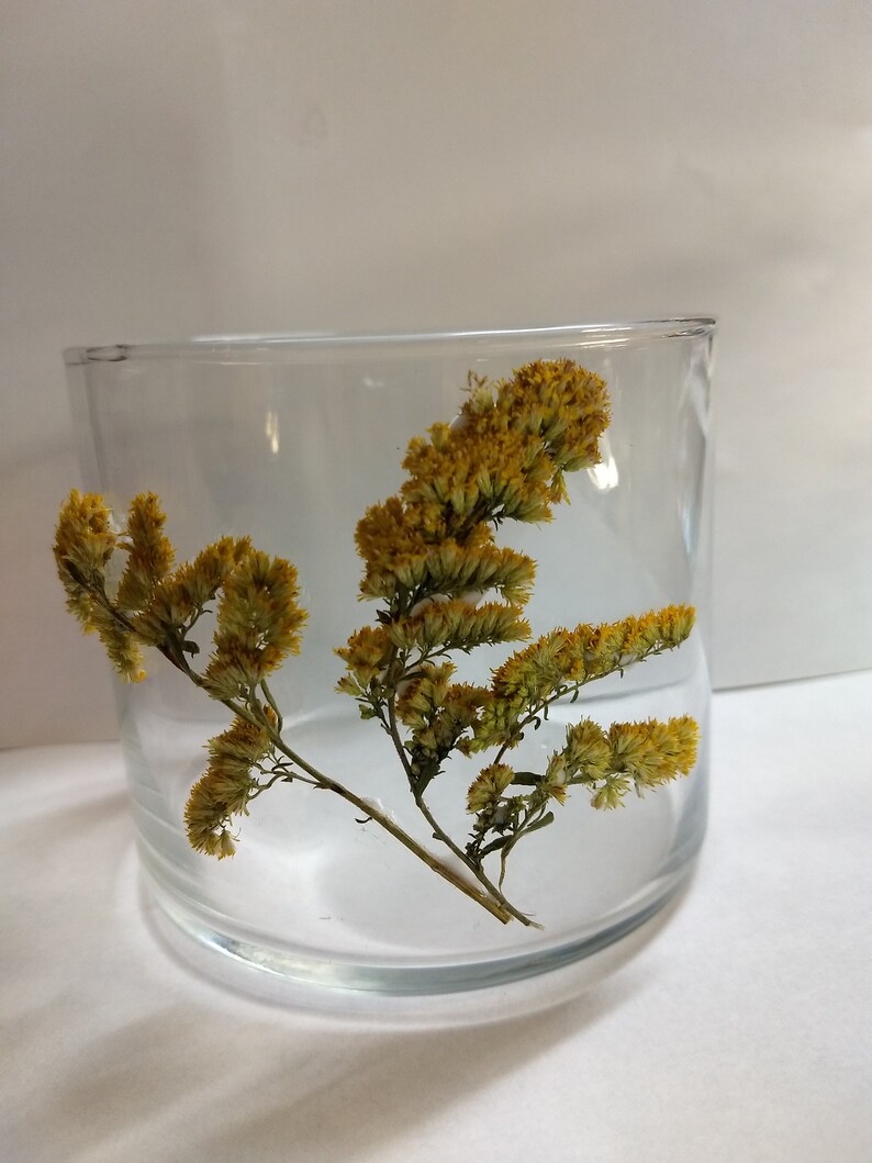 Small glass jars and vases pressed flowers waterproof Etsy