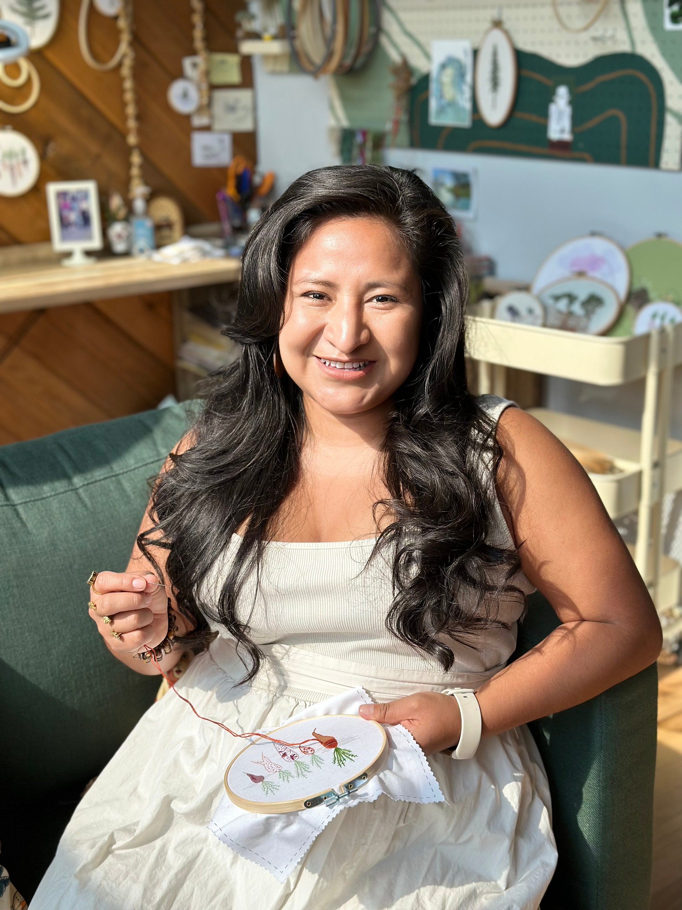 Easy Embroidery Pattern PDF Evergreen Beginner Embroidery Etsy