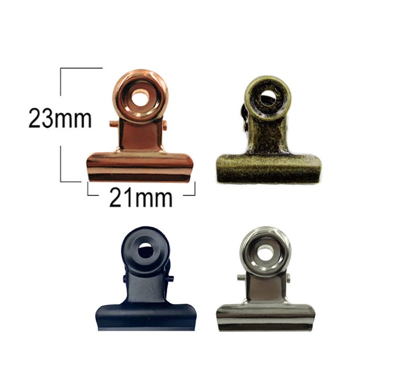 Pack of 20 Multicolor Metal Clamps Paper Clips Student/kid/ Etsy