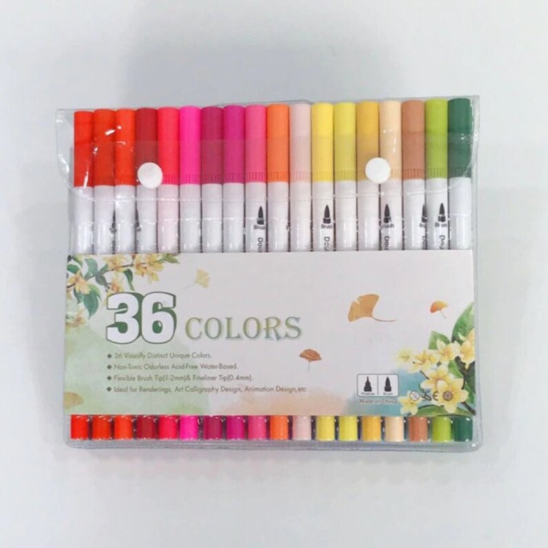 24/36/48/60/80/100 Colors Double Head Colored Pen for Students - Etsy