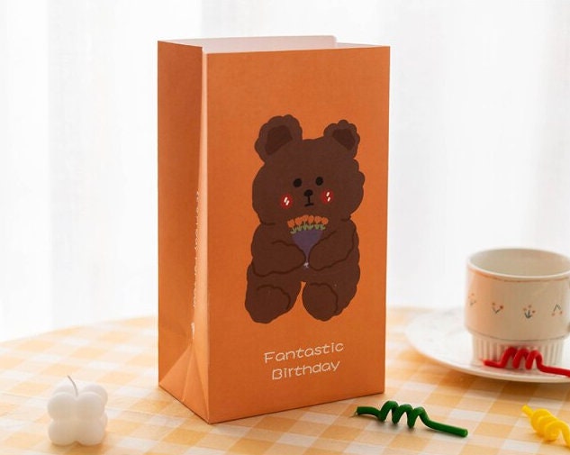 Set of 5 Beautiful Colorful Paper Bags Treat Candy for Etsy