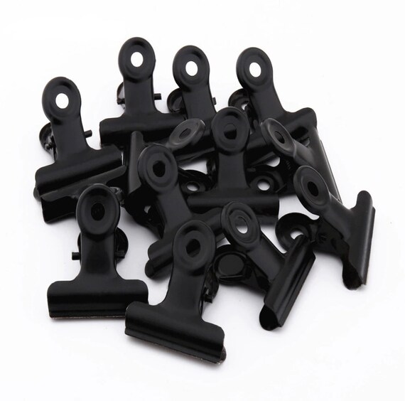 Pack of Creative Black Metal Clamps Paper Clips Student/kid/ Etsy