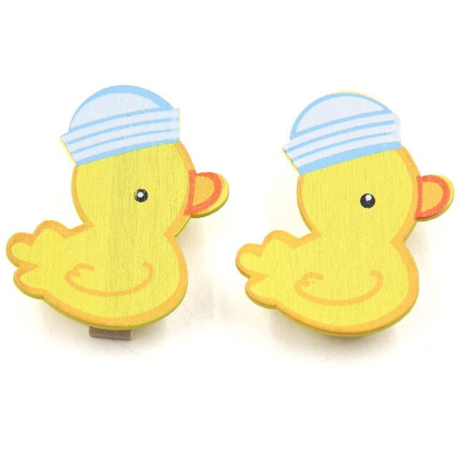 Pack of 20 Cute Yellow Duck Wooden Clips Wooden Clips Etsy
