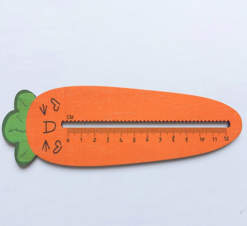 2 Pc 15 Cm Cute Carrot Wooden Ruler Student's Ruler Etsy